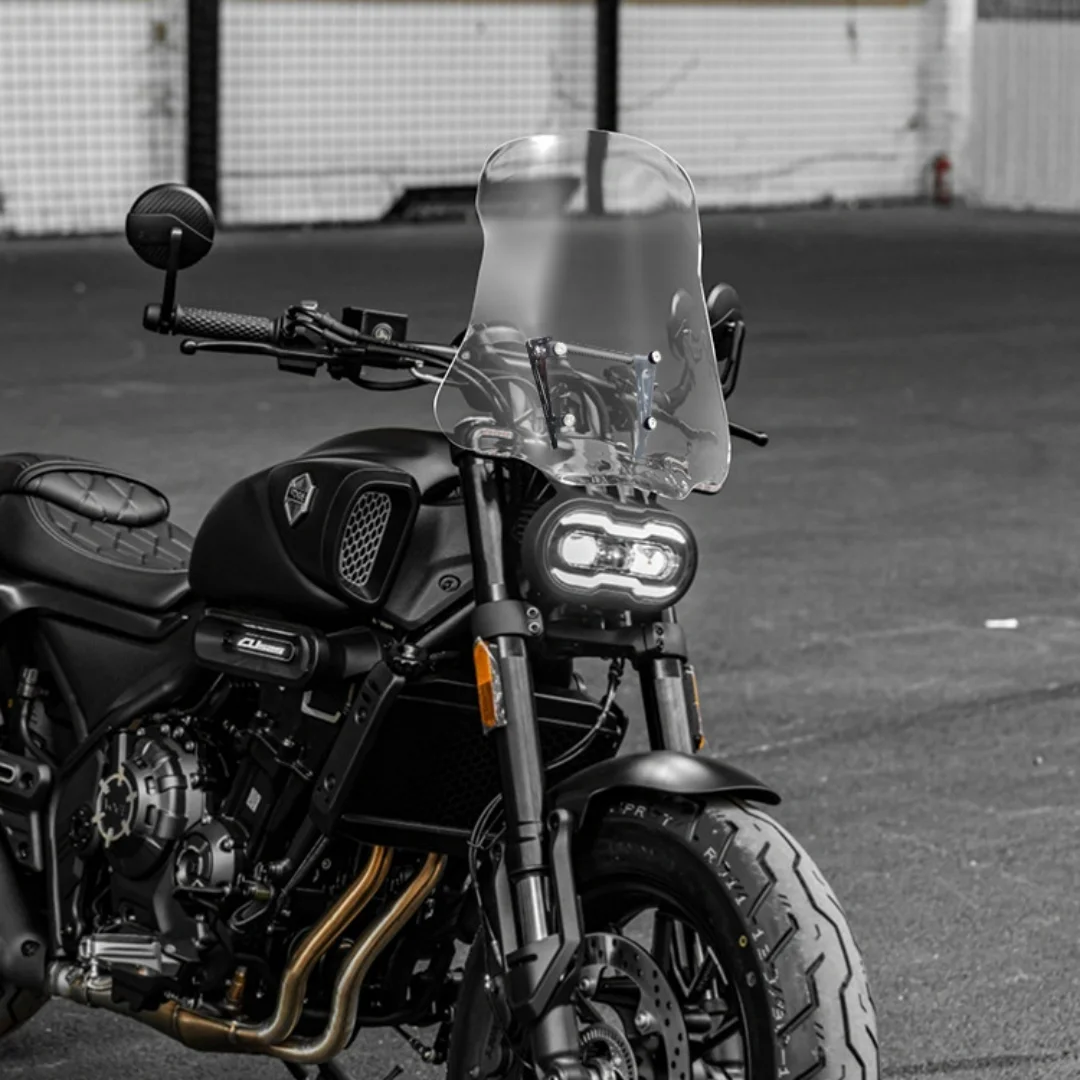 ForVOGE CU525 windshield and rain guard modification parts
