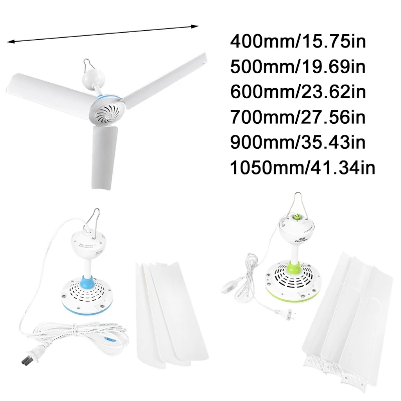 

AC 220V 50Hz 15.7 to 41 inch Silent Ceiling Fan Mute Electric Hanging Fan with Switch for Dining Living Room Home Bed Dormitory