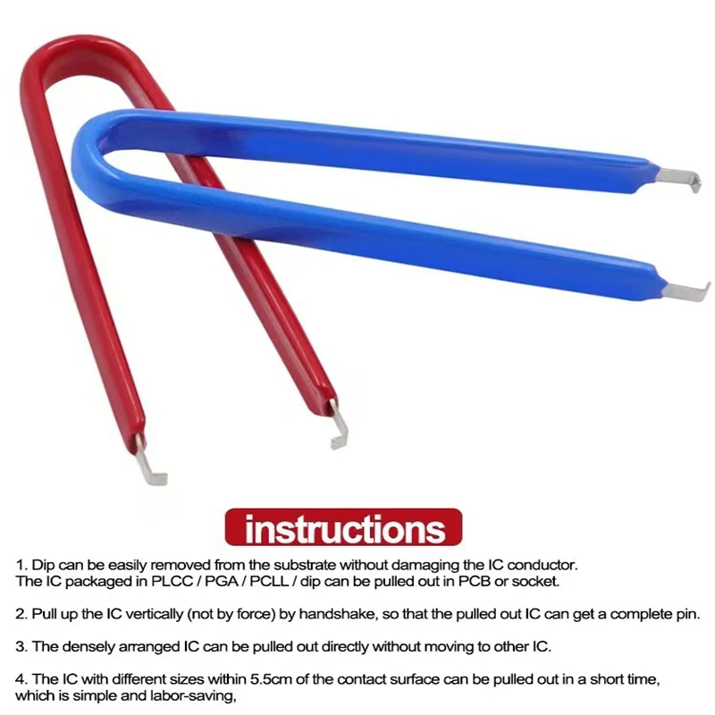 Statische IC Puller Chip Extractor Machine Clip Reparatie Tool voor ROM Extractie Verwijdering Puller DIP Inkapseling Extractie U Type