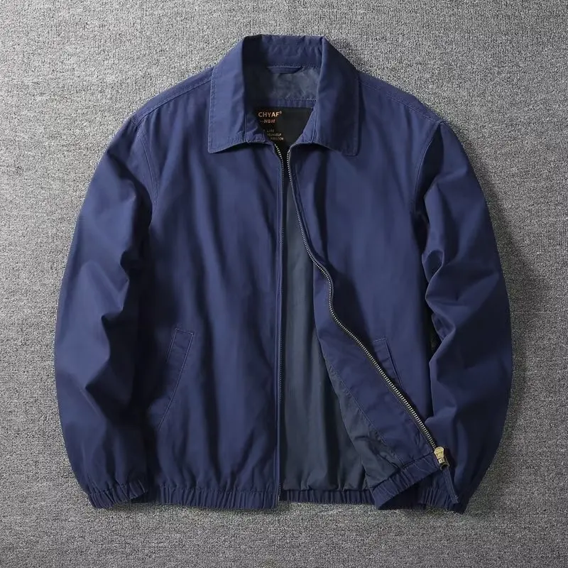 

Loose Fit Men's Workwear Jaet Autumn Sle Pure Color Lapel Busin Coat Faionable And Simple Menswear Outerwear