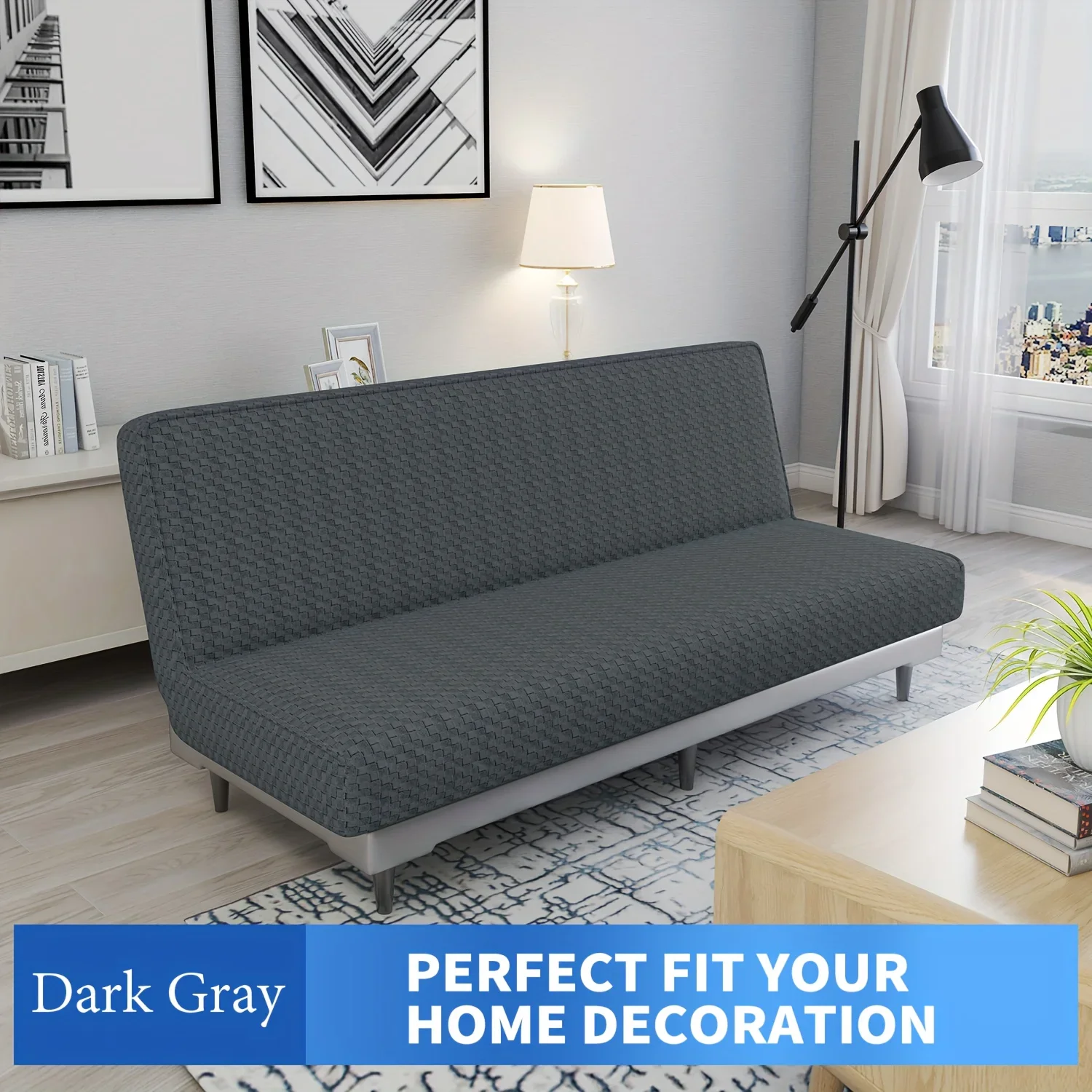 Your Living Room With A Universal, Elastic Futon Slipcover Sofa Cover - No Armrests Required!