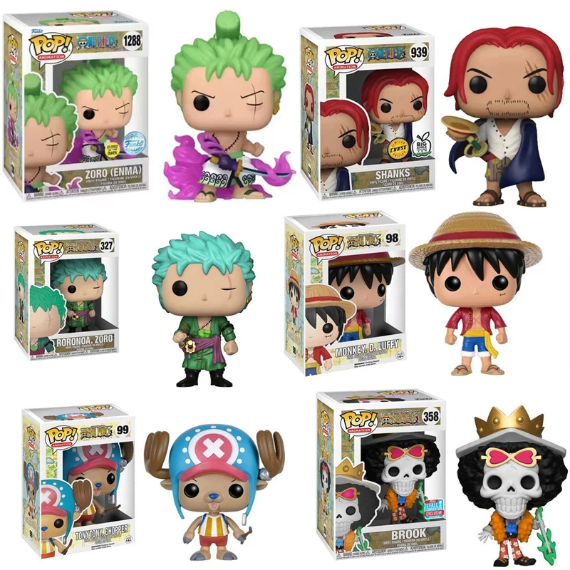 POP One Pieces Anime Figure Luffy Chopper Ace Luo Luffy Zoro Action Figure Collection Model Toys Brinquedos Christmas Gifts