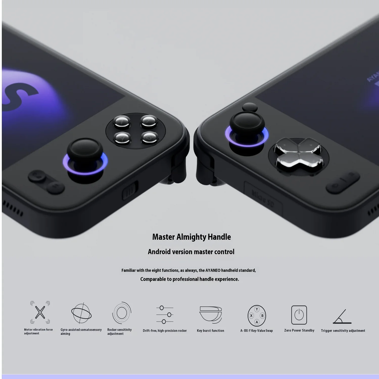 AYANEO Pockets S ريترو وحدة تحكم بجهاز لعب محمول مشغل فيديو أندرويد G3X Gen2 1440P قاعة الروك BT 5.3 DP 1.4 إخراج الفيديو PS2 PSP