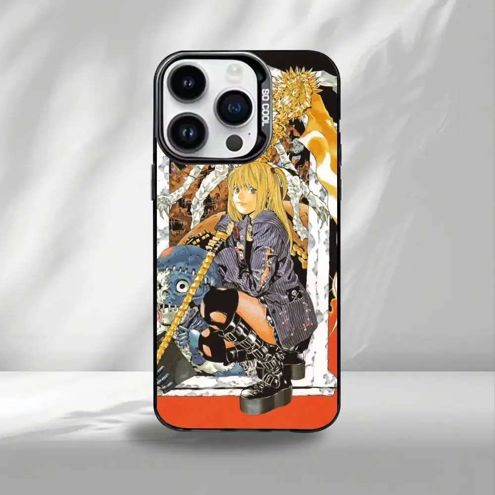 미사 데스노트 폰 케이스 아이폰17,16,15,14,13,12,11 플러스,프로 맥스 블랙 캔디 매트 충격 방지 커버