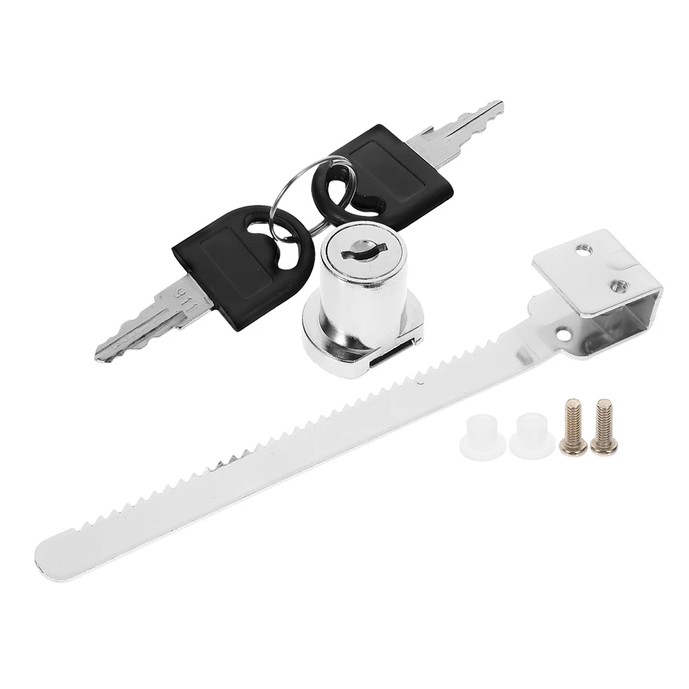 

Sliding Glass Door Lock Chromeplated Cabinet Locks Secure Ratchet Case Double Doors Locker Hardware