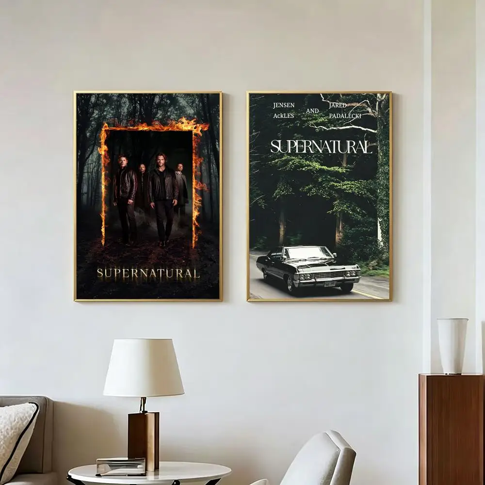 Series Popular TV S-Supernatural Poster Peel And Stick Wall Art Self Adhesive PP Waterproof Wall Decor Living Room Bedroom Gift