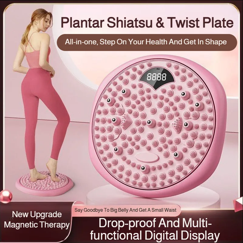 インテリジェントカウンティングフットマッサージャー-回転式マッサージ指圧ボード-腰回転ディスク-タイプc充電-磁気指圧マット