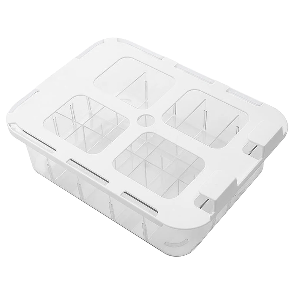 

Underwear Socks Storage Box 6330 Transparent Compartment ganizer Wardrobe Drawer Holder PET Material Dust Proof Closet