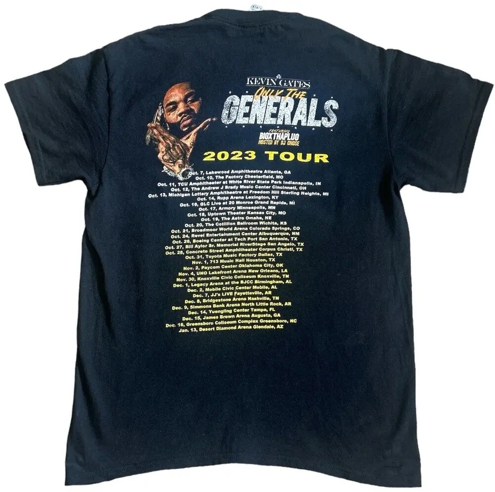 Kevin Gates Only The Generals 2023 Tour T Shirt Size M