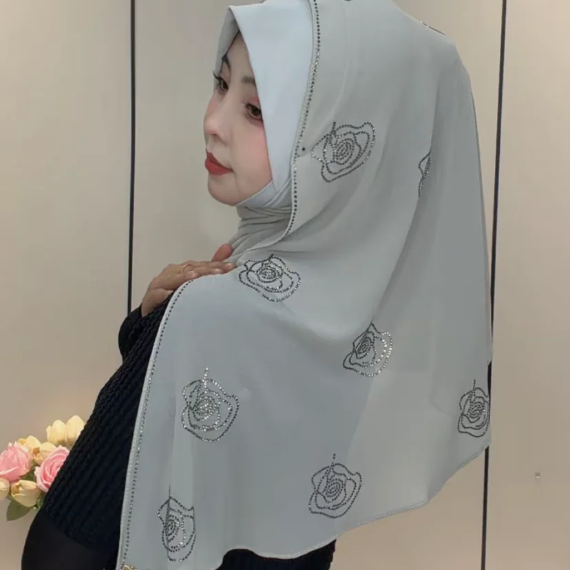 

Muslim Bridal Shower Gift Sweet Hijabs Holiday Celebration Women's Rose Headwear
