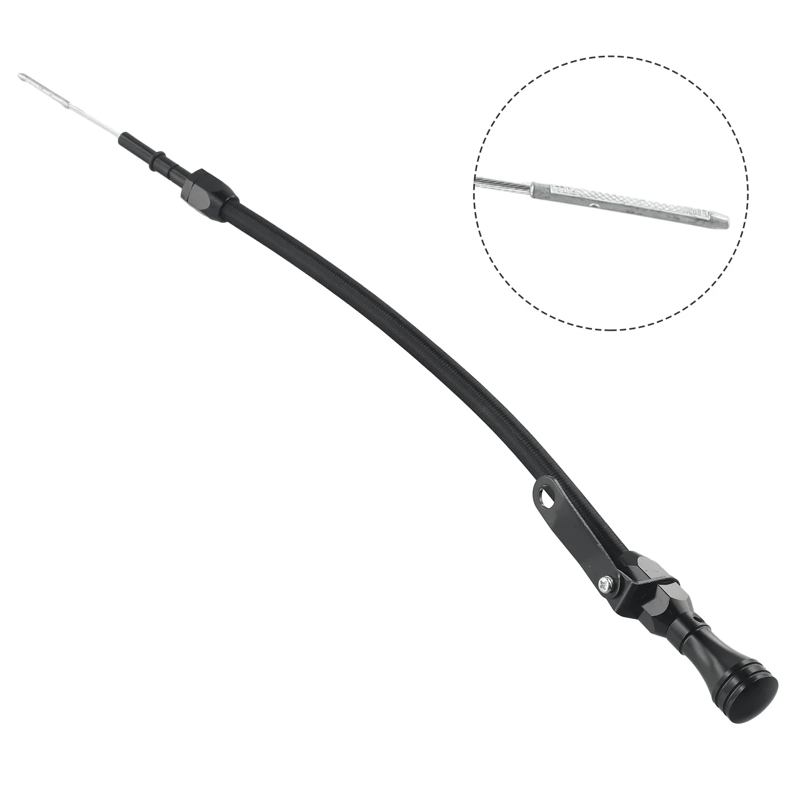 1x Engine Flexible Oil Black Dipstick Tube Dip Stick Engine Dipstick For LSX 5.7 6. J2S4 Replace Car Accessories