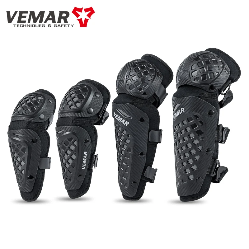 

Newest VEMAR Motorcycle Four Season Leg Guards Summer Anti-drop Mesh Breathable Men Women Motocross Riding Elbow Brace Knee Pads