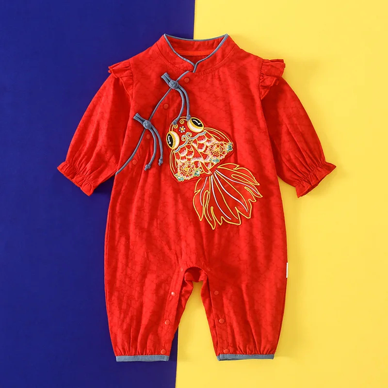 

Детская одежда для девочек с длинным рукавом, новый дизайн, для малышей от 0 до 1 года, хлопковая, утепленная, осенняя коллекция