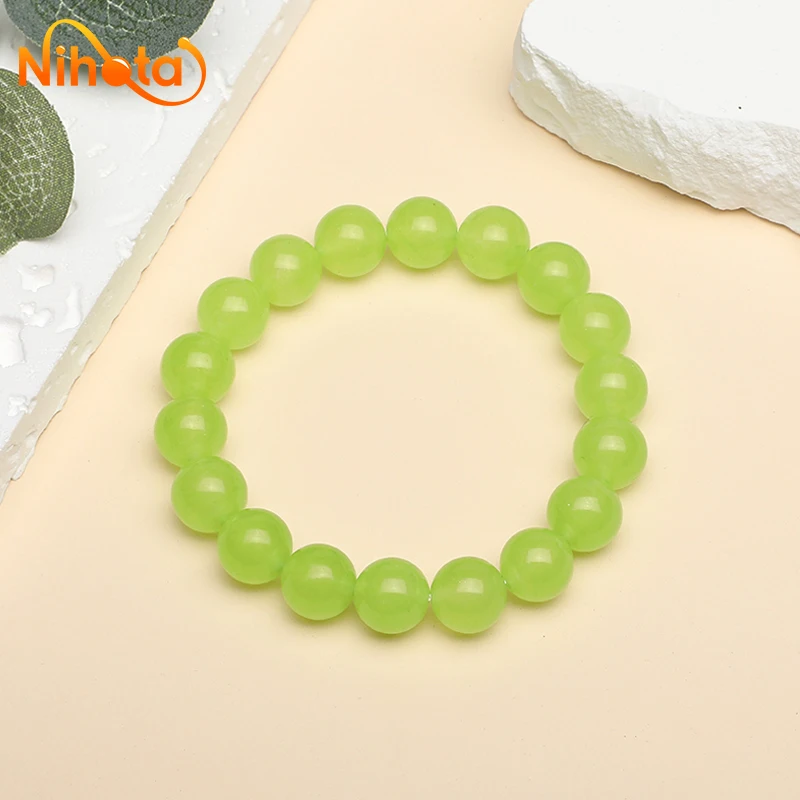 Grape Green Quartzite Bracelets For Women Green Bead Natural Stone Bracelets & Bangles Handmade Healing Reiki Yoga Jewelry