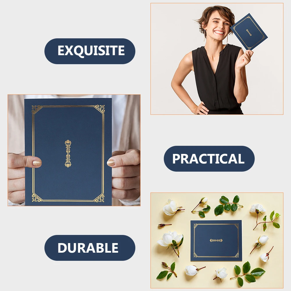 3 個の証明書カバー板紙卒業式用ディプロマホルダー賞状保護レターサイズ A4