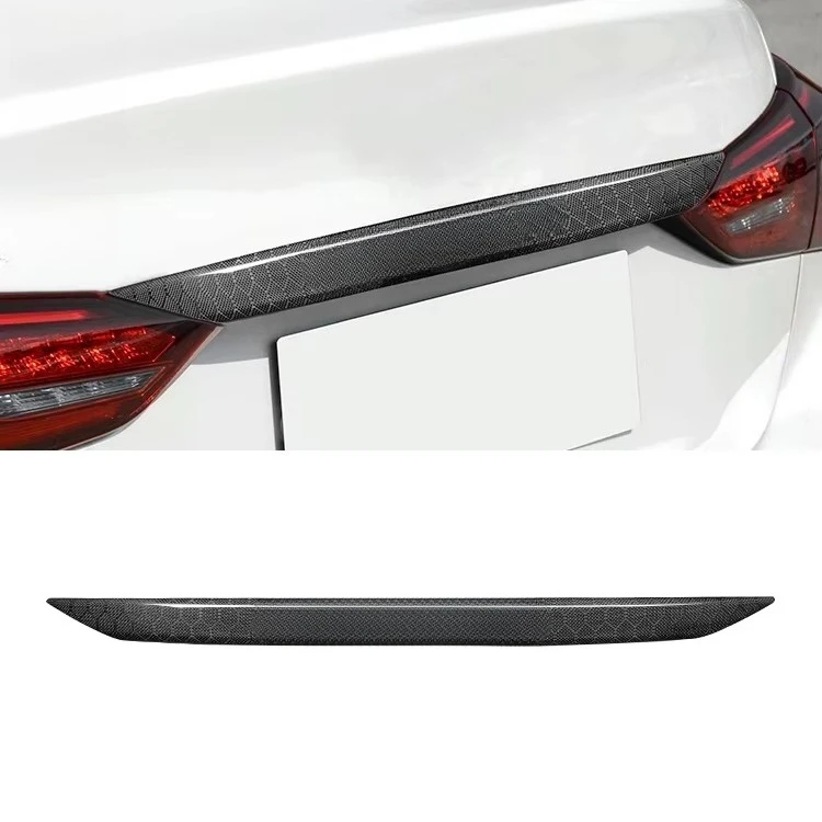 

Car Trunk Bright Strip Decoration Real Carbon Fiber Exterior Accessories For Infiniti Q50 Q50L