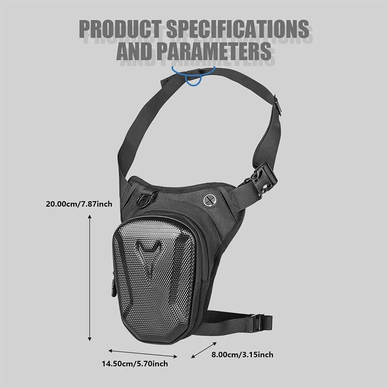 QS1 التكتيكية حقيبة الساق الرجال ركوب الدراجات النارية دراجة نارية متعددة الوظائف مقاوم للماء الجراميق Crossbody تخزين السفر المشي لمسافات طويلة
