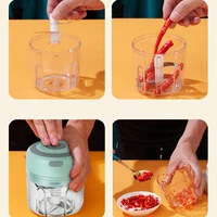 100ml/250ml Electric Mini Garlic Press Chopper - Rechargeable USB Masher with Powerful Lithium Battery, Easy Meat Grinder 5