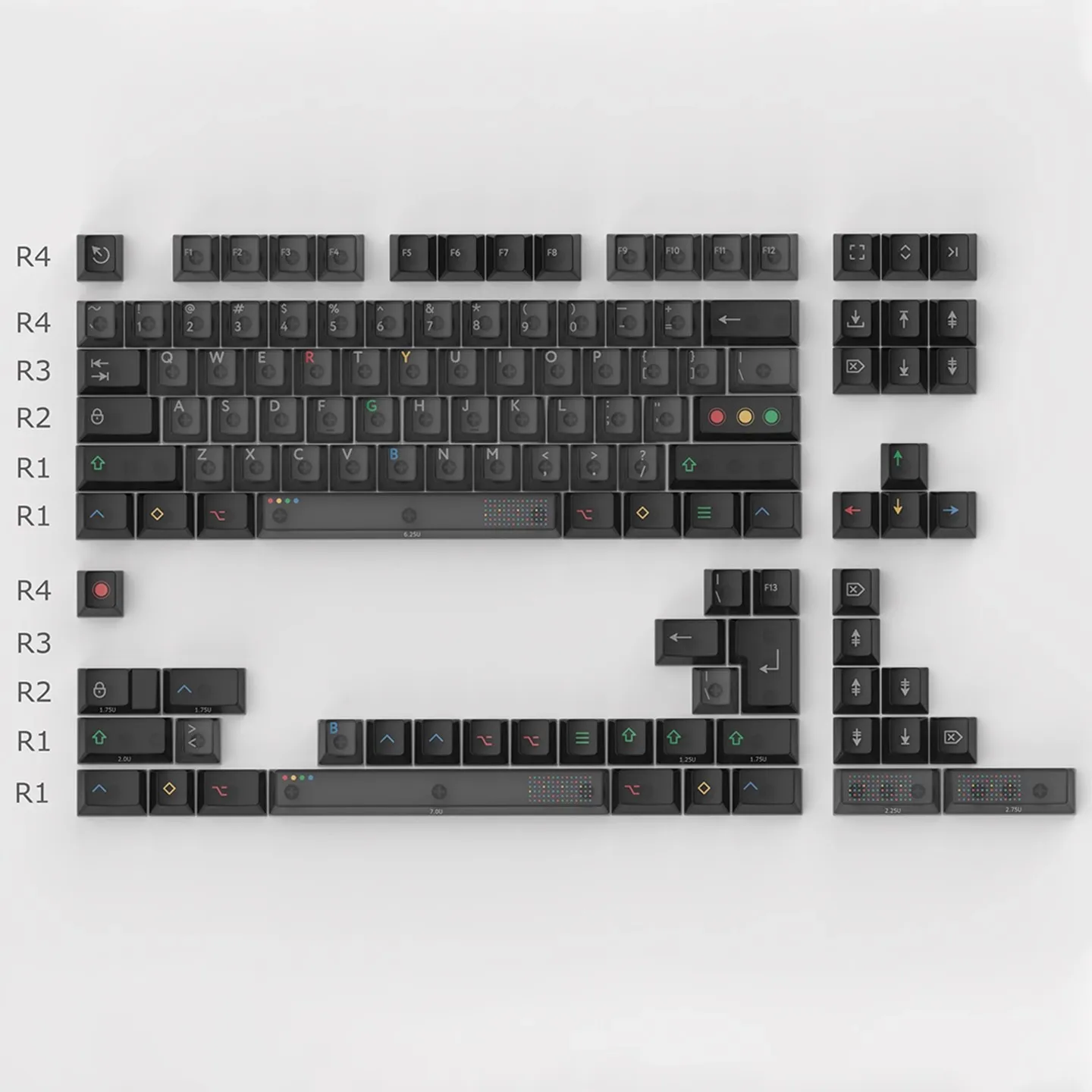 122 Key black light keycaps Fashion Keycaps Cherry profile Dye-sublimation PBT Keycaps For MX Switches Mechanical Keyboard Kit
