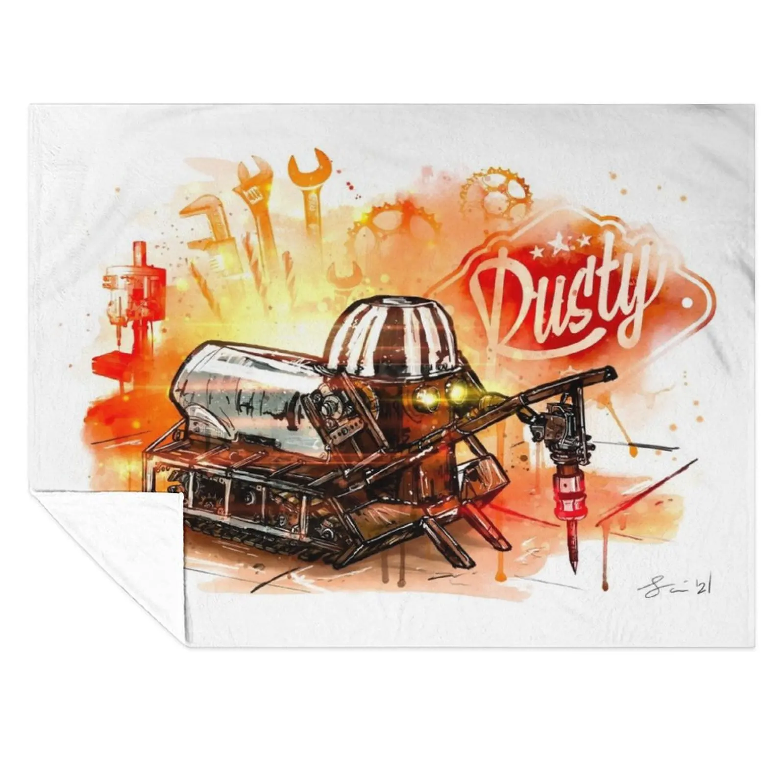 

Rusty Art Throw Blanket Bed Bed linens funny gift Blankets