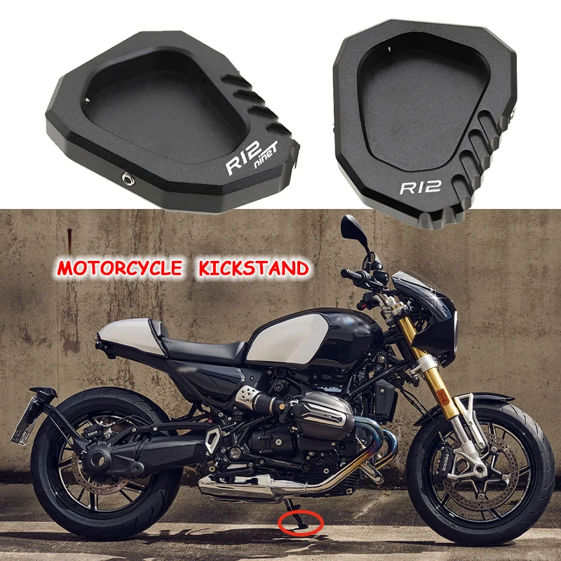 

For BMW R12 r12 NineT R12NINET 2023 2024 2025 Motorcycles Accessories Foot Side Stand Enlarger Plate Pad Kickstand Extension