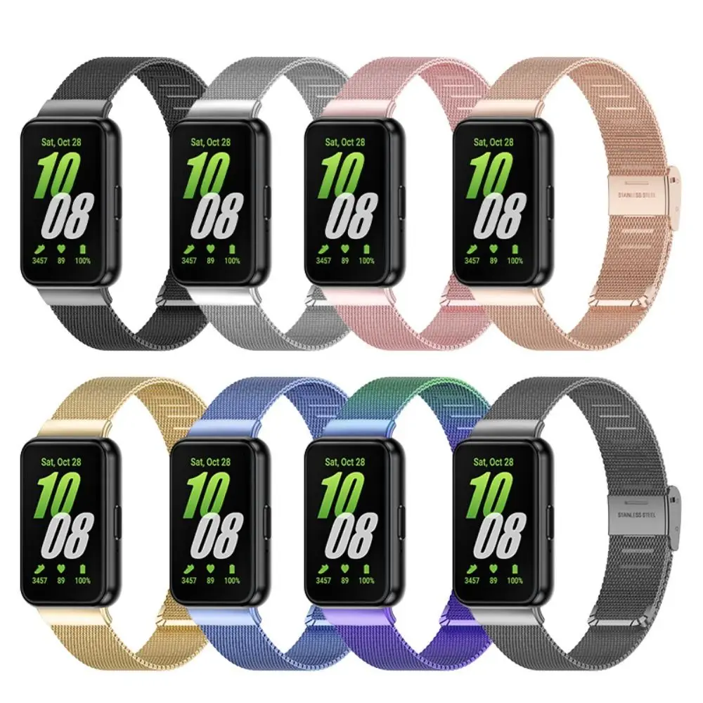 New Metal Stainless Steel Strap Replacement Wrist Bracelet Smart Watch Accessories Watchband for Samsung Galaxy Fit3