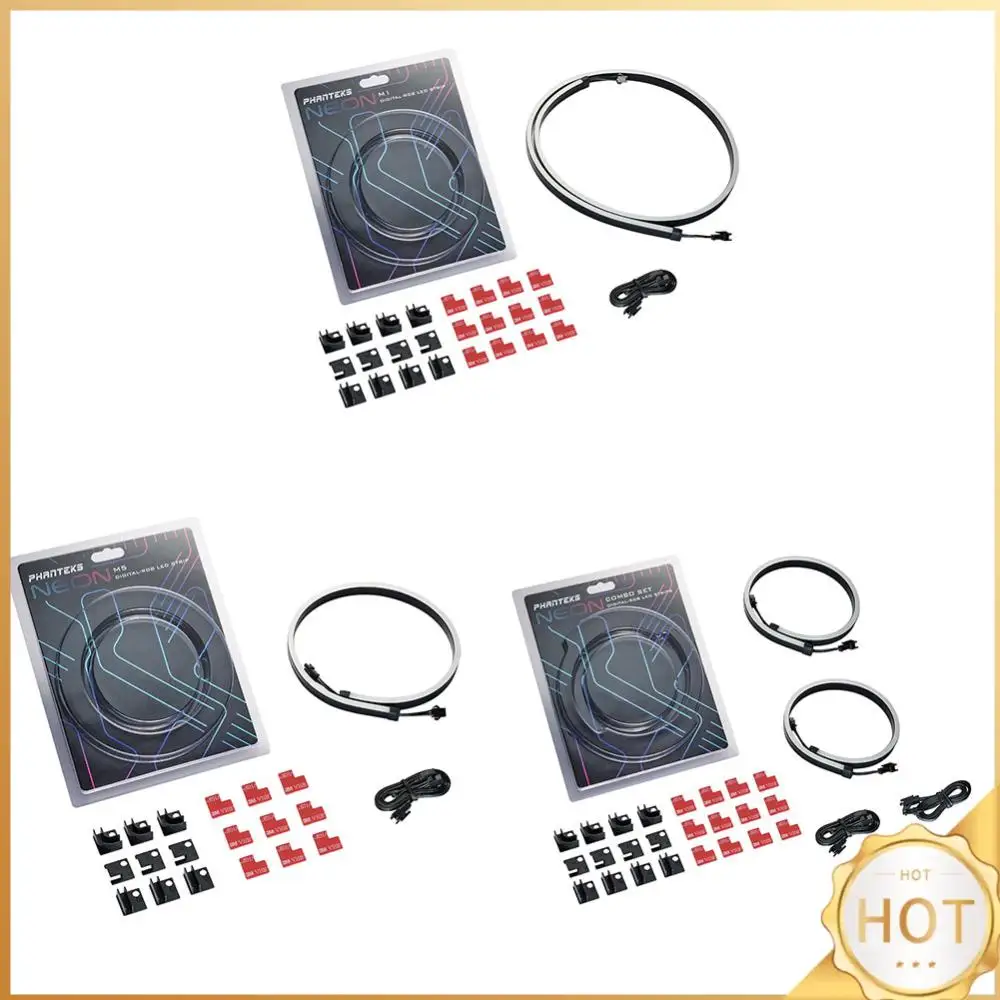 

Neon Computer Case Decoration LED Strip Light Header PHANTEKS M1 M5 CMBO Light ARGB Computer Case Decor LED Strips Set