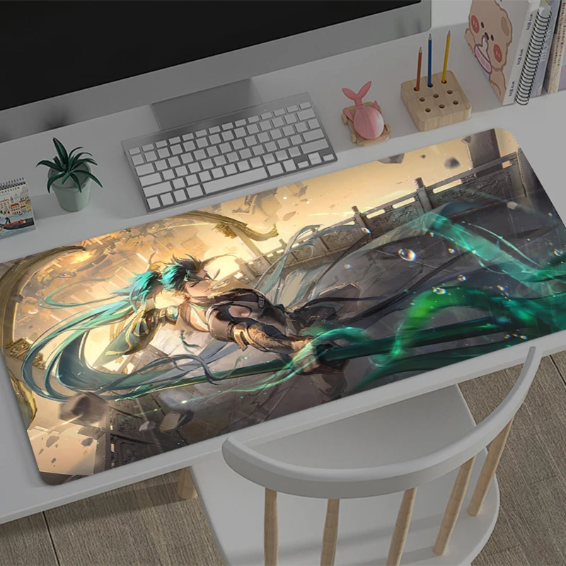 Mousepad New Wuthering Waves Jiyan Large Mouse Mat MousePads Game Office Carpet Soft Anti-slip Desktop PC Anime game Mouse Pad