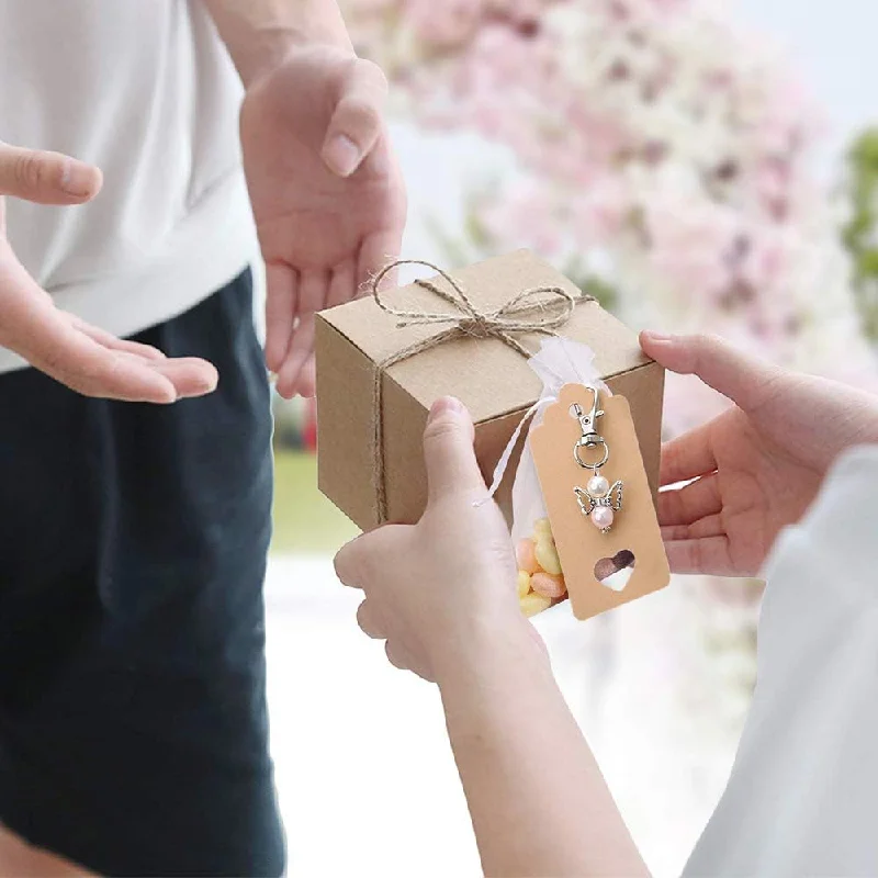 

24 компл., брелок для ключей с ангелом-хранителем на крещение, красочные сувениры для крещения ребенка, свадебные украшения