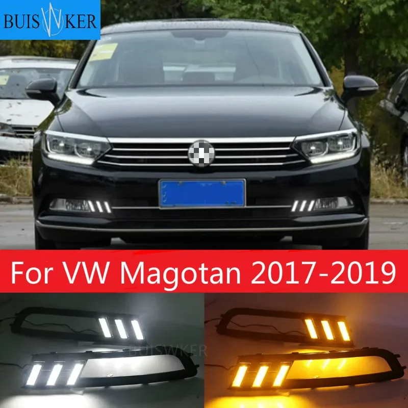 

2pcs LED DRL For Magotan led fog lamps daytime running light High brightness guide LED DRL For VW Magotan 2017-2019