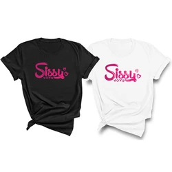 Plus Size SISSY Letters Print T-Shirt New Female Sexy Tshirt Kawaii Clothes Fashion Women Shirts Girl's Top Tee Oversized