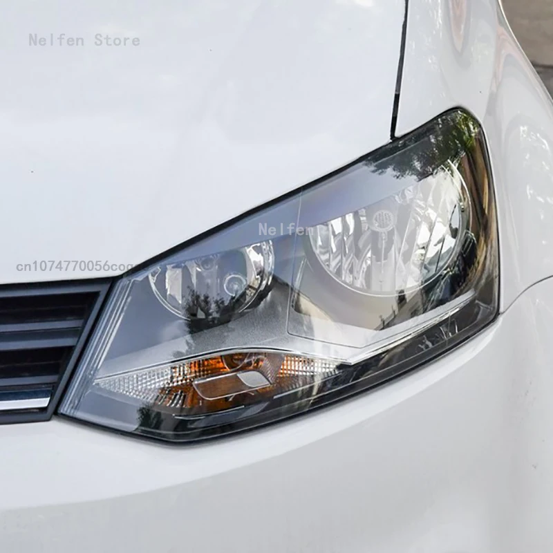 For VW POLO 2012-2016 Car Headlight Protective Film Front lamp Front light Vinyl Restoration Transparent Black TPU Sticker