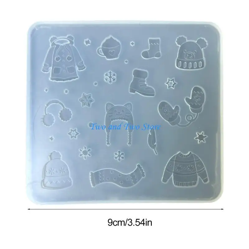 HX6F الشوكولاته فندان قوالب الحلوى صنع قوالب الملابس الشتوية شكل قوالب الخبز سيليكون لوازم الخبز للحلوى الغذاء #6