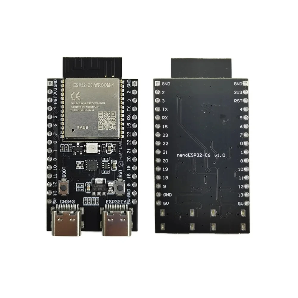 ESP32-C6-N8 scheda di sviluppo ESP32 C6 N8 N16 8MB 16MB SPI Flash Demo board Wi-Fi6 Bluetooth5 Zigbee Thread core Board