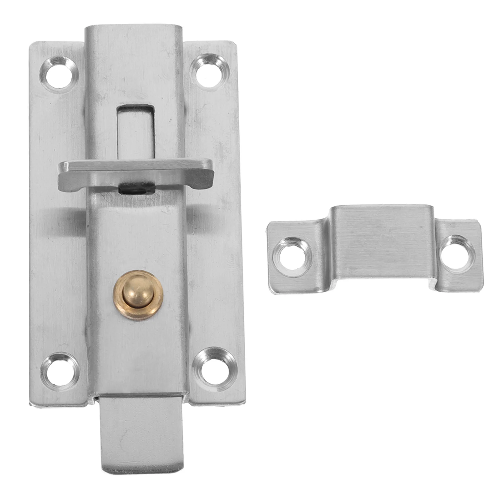 

Stainless Steel Automatic Rebound Latch Heavy Duty Door Bolt Lock for Doors Windows Cabinets Security Bathroom Stall Door Latch