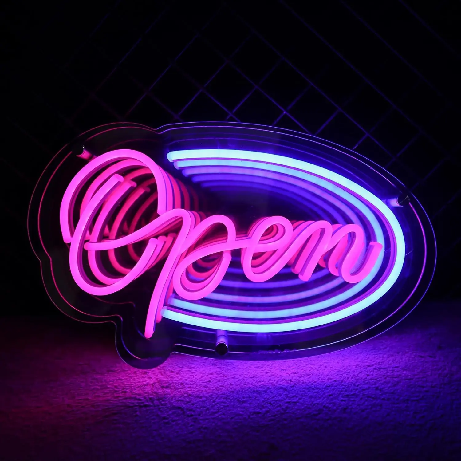 

Infinity Mirror Neon Open Signs for Business,Led Open Signs for Business Window Studio Storefront Bar Salon Cafes Restaurant Pub