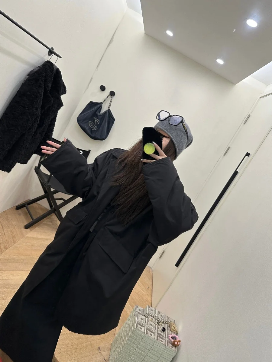 

Женская свободная стеганая зимняя куртка из хлопка, удлиненный крой, комфортная посадка, модный дизайн