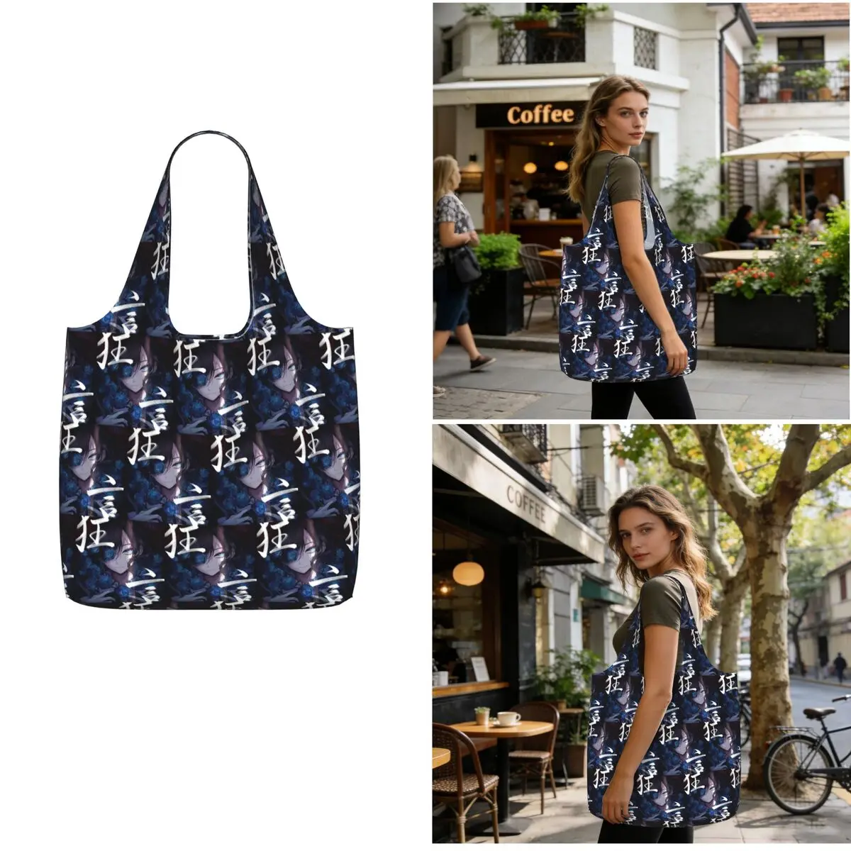 Ado Album Cover Shopping Tote Bag Canvas Large Capacity Shoulder Bags Shopper Grocery Handbag for Women