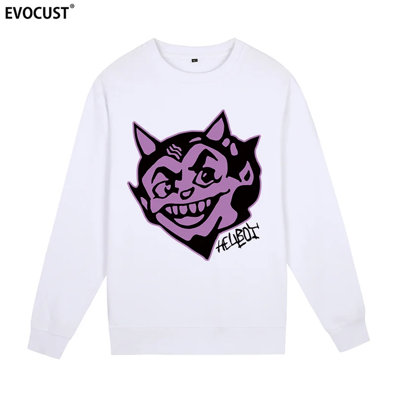 Lil peep hell boy Vintage Sweatshirts Hoodies men women Skate unisex Combed Cotton