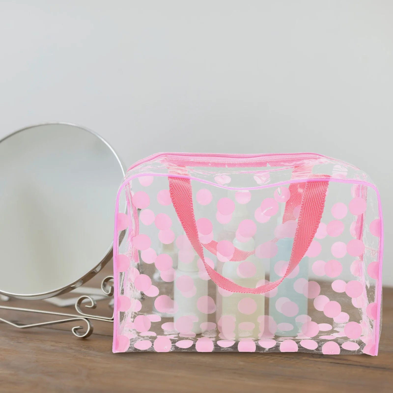 

3pcs Nylon Travel Zippered Toiletry Pouches Large Travel Laundry Bags Capacity Waterproof Wash Bags Storage