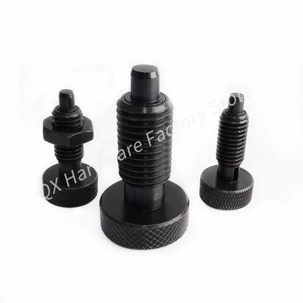 QX230 High Quality Knurled Head Knob Plunger Indexing Pin With Spring Manual Telescopic Pin Stop Pin Positioning Column With Nut