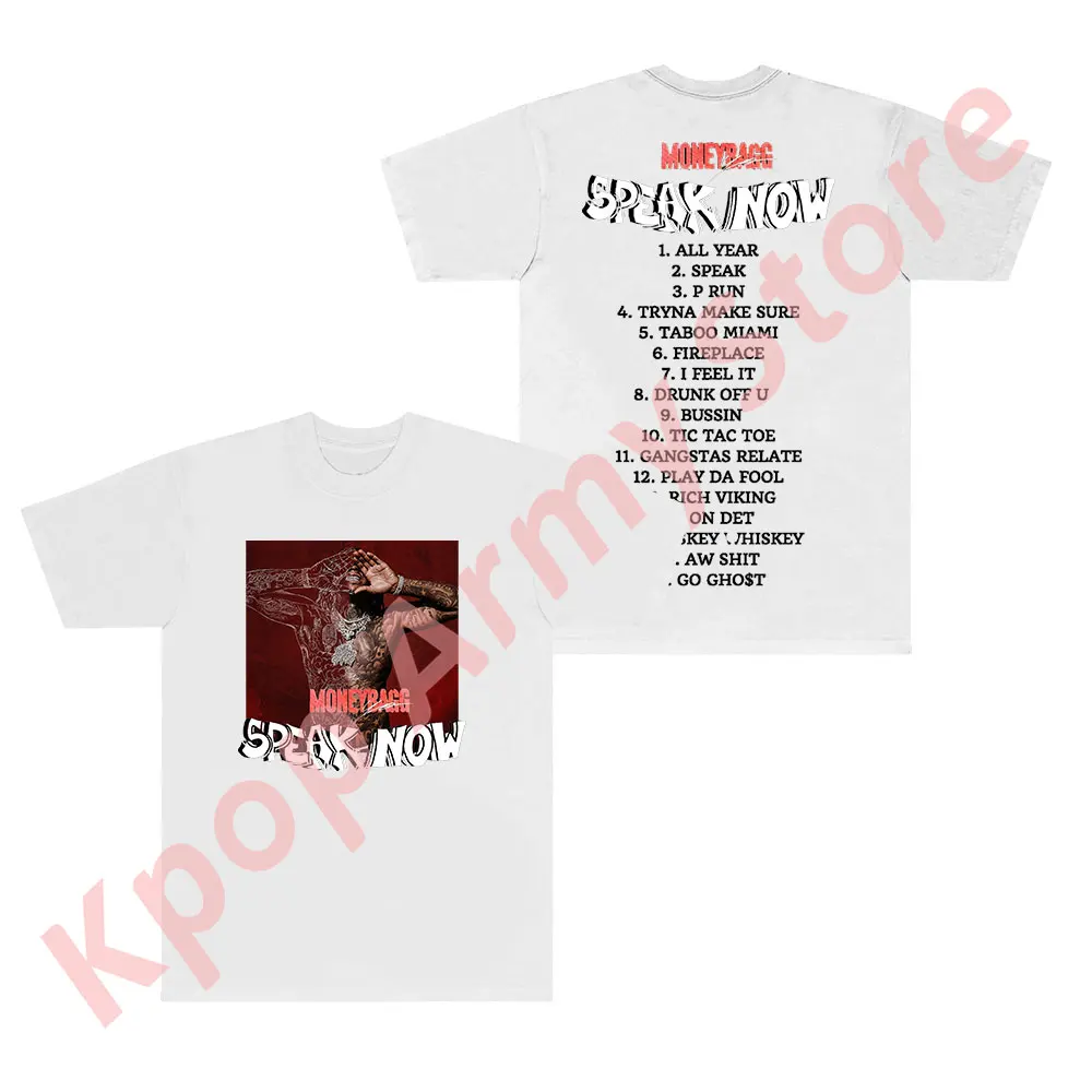 Moneybagg Yo Speak Now Tracklist Merch T-shirts Summer Women Men Fashion Casual Streetwear Short Sleeve Tee