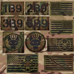 Seal Team Trident Cat Head Infrared Reflective IR Military Patch Fabric Embroidered Badges Patch Tactical Stickers for Clothes