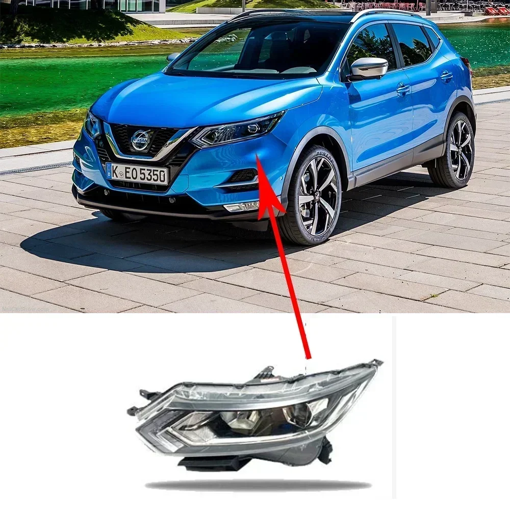 Car Headlight Assembly for Nissan Qashqai J11 Rogue Sport 2017~2021 Fog Light Bumper Corner Halogen Side Lamp LED Accessories