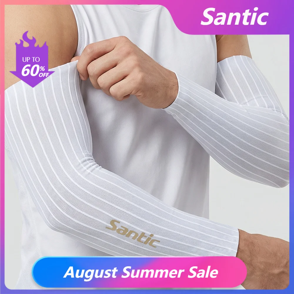 Santic Manga de Compressão Ciclismo UV Respirável