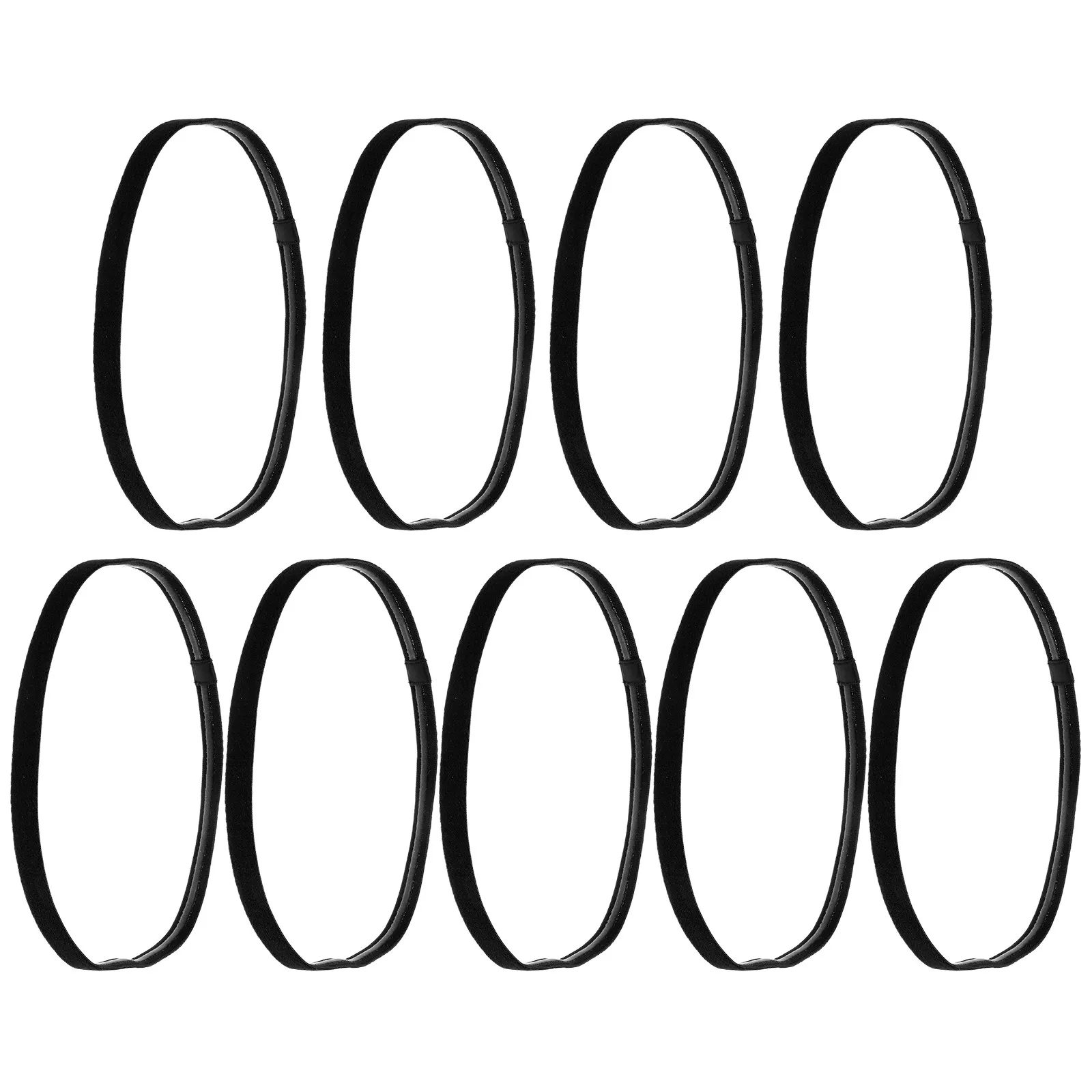 

9Pcs Dance Headband Collection Soft Stretchy Sports Headwear for Running Yoga Fitness Black Yoga Headband