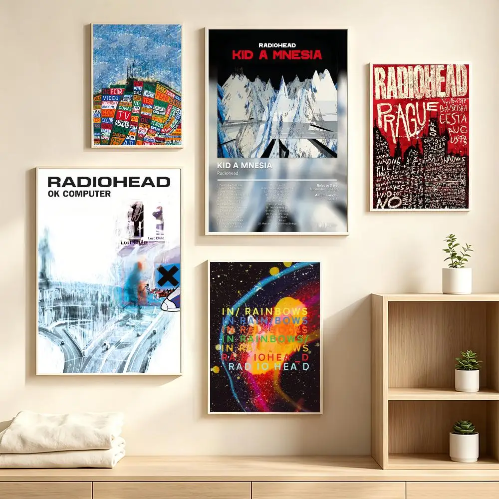 Rock Band R-Radiohead Poster Art Prints Wall Art Decor Gifts for Bedroom Living Room Hallway Home Decoration