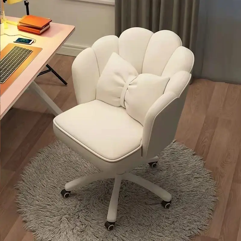 Silla giratoria de maquillaje para el hogar y la Oficina, silla de escritorio con respaldo de elevación, para dormitorio, ordenador, 360