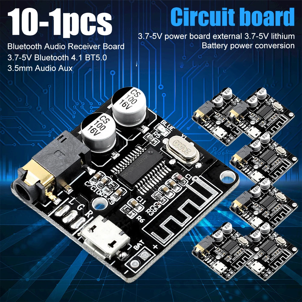 1-10PC VHM-314 MP3 Bluetooth 4.1/5.0 Decoding Player Amplifier Board Audio Receiving Lossless Car Speaker Modified Module 3.7-5V