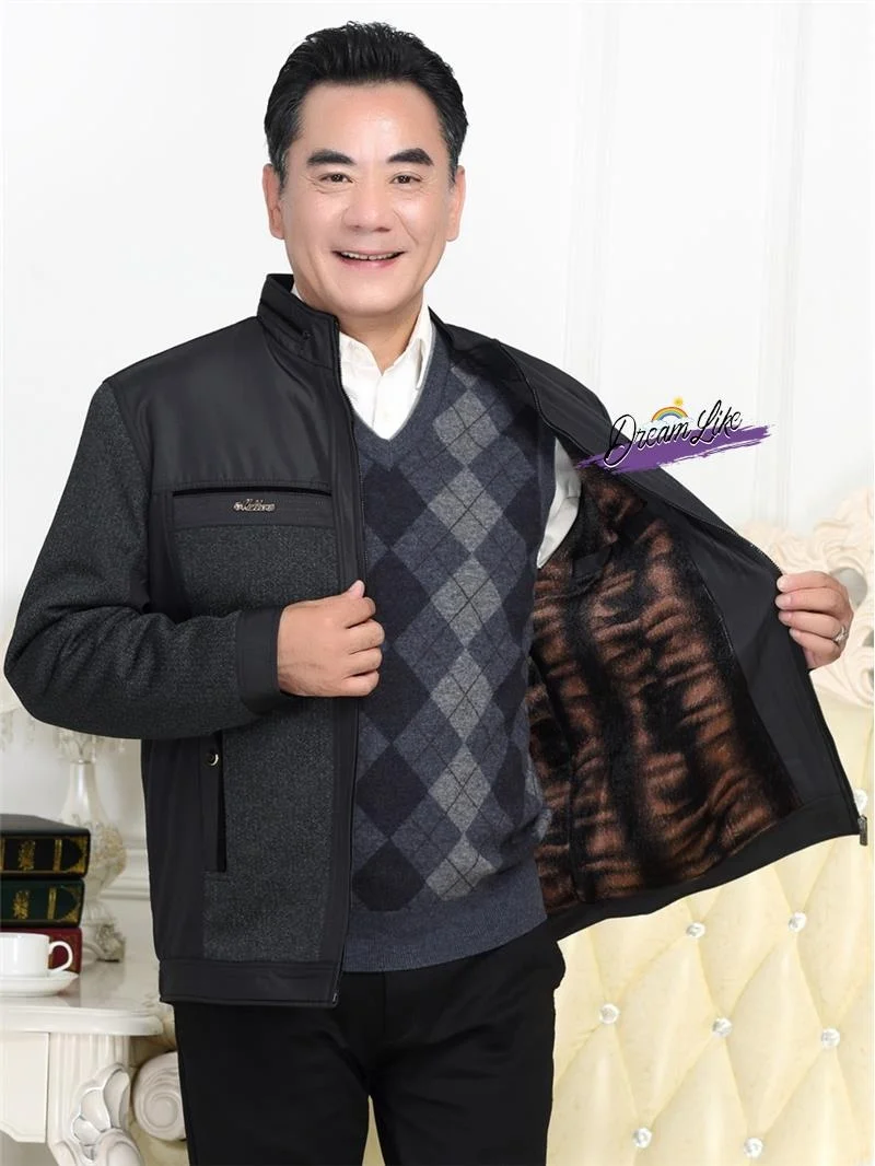 

Мужское утепленное хлопковое пальто на флисовой подкладке для осени и зимы, теплое, для путешествий, удлиненное, особого широкого кроя, в стиле «папиного» пальто и пальто для дедушки